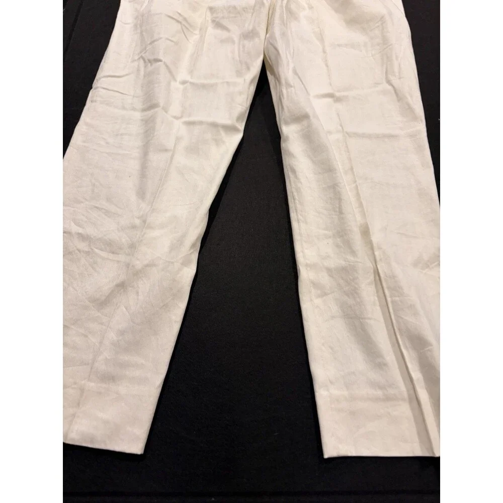 RARE VTG Polo Ralph Lauren White Linen Blend Pants Men's 38x30 golf work summer